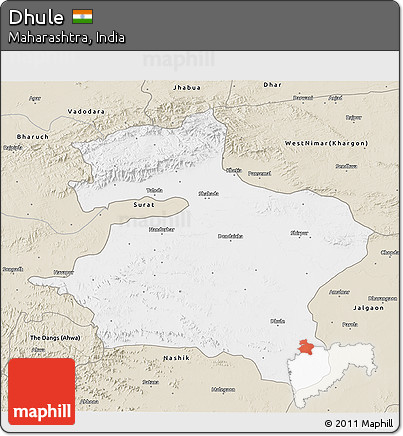 Classic Style 3D Map of Dhule
