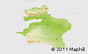 Physical 3D Map of Dhule, cropped outside