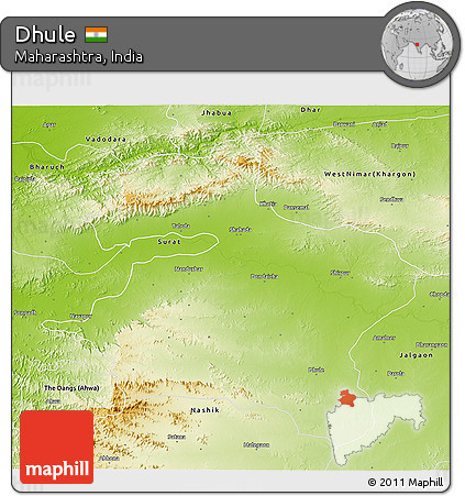 Physical 3D Map of Dhule