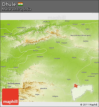 Physical 3D Map of Dhule