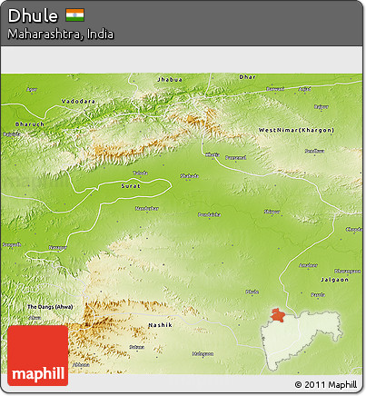 Physical 3D Map of Dhule