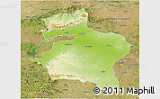 Physical 3D Map of Dhule, satellite outside
