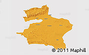 Political 3D Map of Dhule, cropped outside