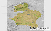 Satellite 3D Map of Dhule, lighten, desaturated