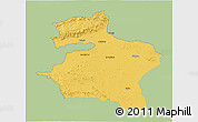 Savanna Style 3D Map of Dhule, single color outside