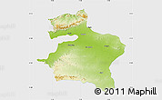 Physical Map of Dhule, single color outside