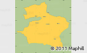 Savanna Style Simple Map of Dhule, single color outside