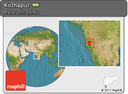 Satellite Location Map of Kolhapur