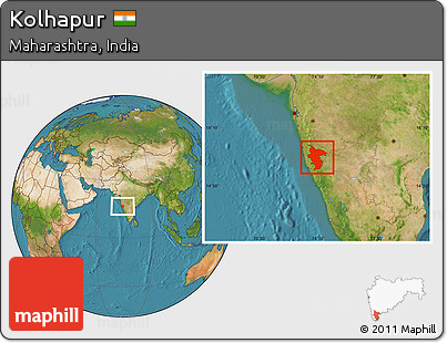 Satellite Location Map of Kolhapur