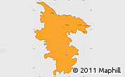 Political Simple Map of Kolhapur, cropped outside