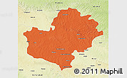 Political 3D Map of Latur, physical outside