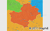 Political 3D Map of Latur