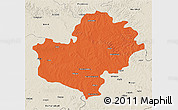 Political 3D Map of Latur, shaded relief outside