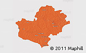 Political 3D Map of Latur, single color outside
