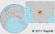 Gray Location Map of Latur
