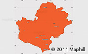 Political Simple Map of Latur, cropped outside