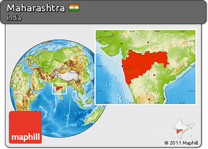 Physical Location Map of Maharashtra