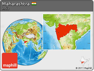 Physical Location Map of Maharashtra