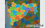 Political Map of Maharashtra, darken