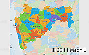 Political Map of Maharashtra, lighten