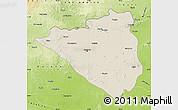 Shaded Relief Map of Nagpur, physical outside