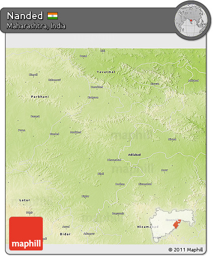 Physical 3D Map of Nanded