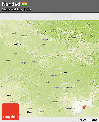 Physical 3D Map of Nanded