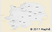Classic Style 3D Map of Nashik, single color outside