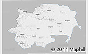 Gray 3D Map of Nashik, single color outside