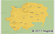 Savanna Style 3D Map of Nashik, single color outside