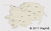 Shaded Relief 3D Map of Nashik, cropped outside