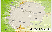 Shaded Relief 3D Map of Nashik, physical outside