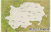 Shaded Relief 3D Map of Nashik, satellite outside