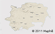Shaded Relief 3D Map of Nashik, single color outside
