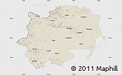 Shaded Relief Map of Nashik, single color outside