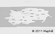 Gray Panoramic Map of Nashik, single color outside