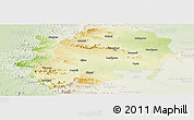 Physical Panoramic Map of Nashik, lighten