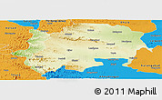 Physical Panoramic Map of Nashik, political outside