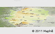Physical Panoramic Map of Nashik, semi-desaturated