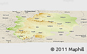 Physical Panoramic Map of Nashik, shaded relief outside