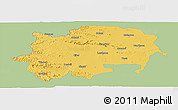 Savanna Style Panoramic Map of Nashik, single color outside