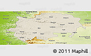 Shaded Relief Panoramic Map of Nashik, physical outside