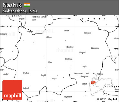 Blank Simple Map of Nashik
