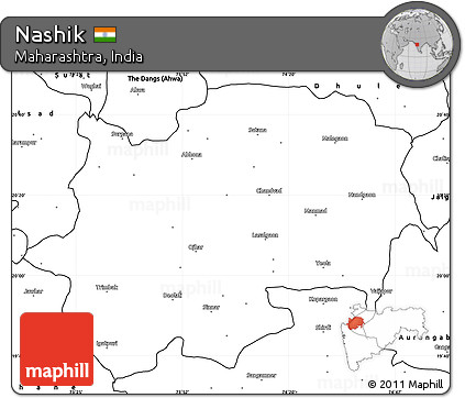 Blank Simple Map of Nashik