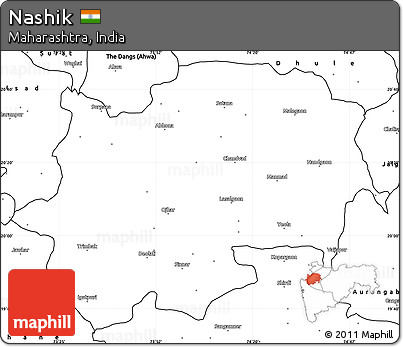 Blank Simple Map of Nashik