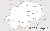Classic Style Simple Map of Nashik, cropped outside