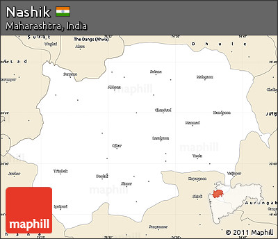 Classic Style Simple Map of Nashik