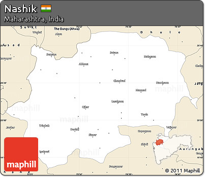 Classic Style Simple Map of Nashik