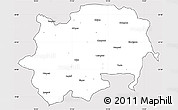 Silver Style Simple Map of Nashik, cropped outside