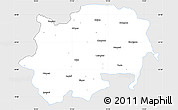Silver Style Simple Map of Nashik, single color outside